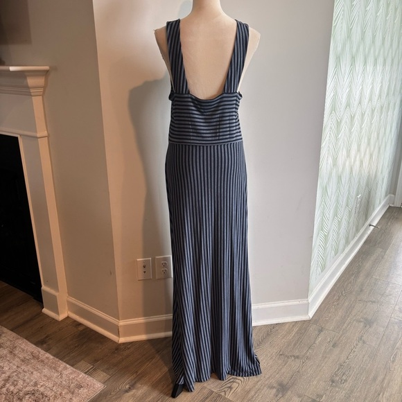 British Khaki Blue Striped Maxi Tank Dress XL
Preppy Coastal Nautical - Picture 4 of 12